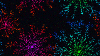 Diffusion-Limited Aggregation screensaver mode