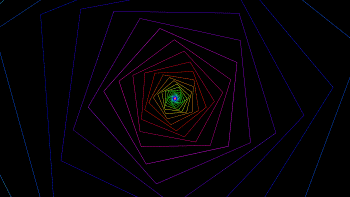 Fractal Polygon Tunnel screensaver mode